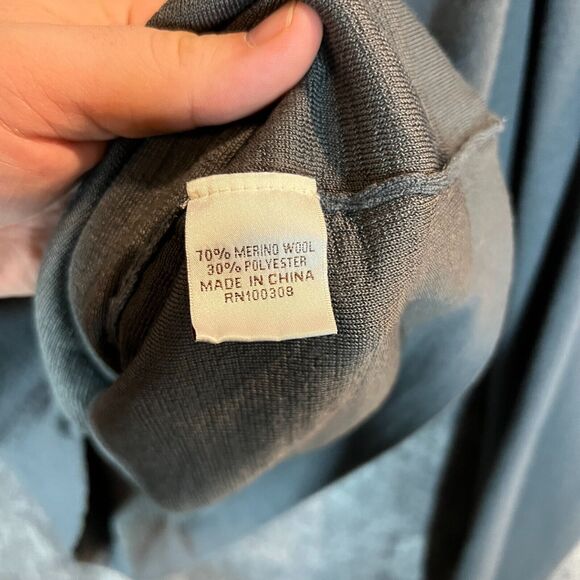 Peter Millar Sweater Mens XXL Grey Warmth Element Merino Wool 1/4 Zip Preppy - Picture 4 of 7